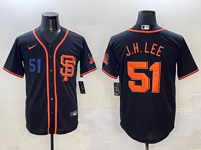 Men San Francisco Giants #51 J.H.Lee Black Game Nike 2025 MLB Jersey style 1